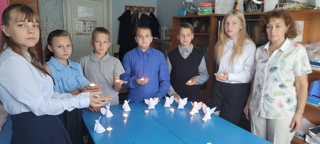 В Давыдчинской ООШ прошла акция «Ангелы Беслана»