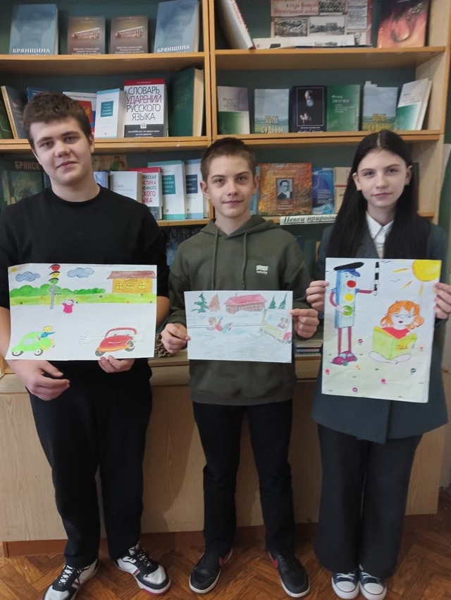 Учащиеся Алешинской ООШ приняли участие в конкурсе рисунков «Зимой играй, об опасности не забывай!»