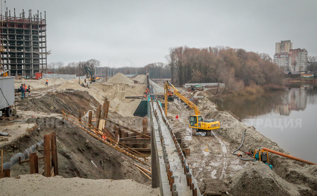 В Брянске на строительство набережной по улице Братьев Ткачёвых использовали 120 тысяч кубометров песка