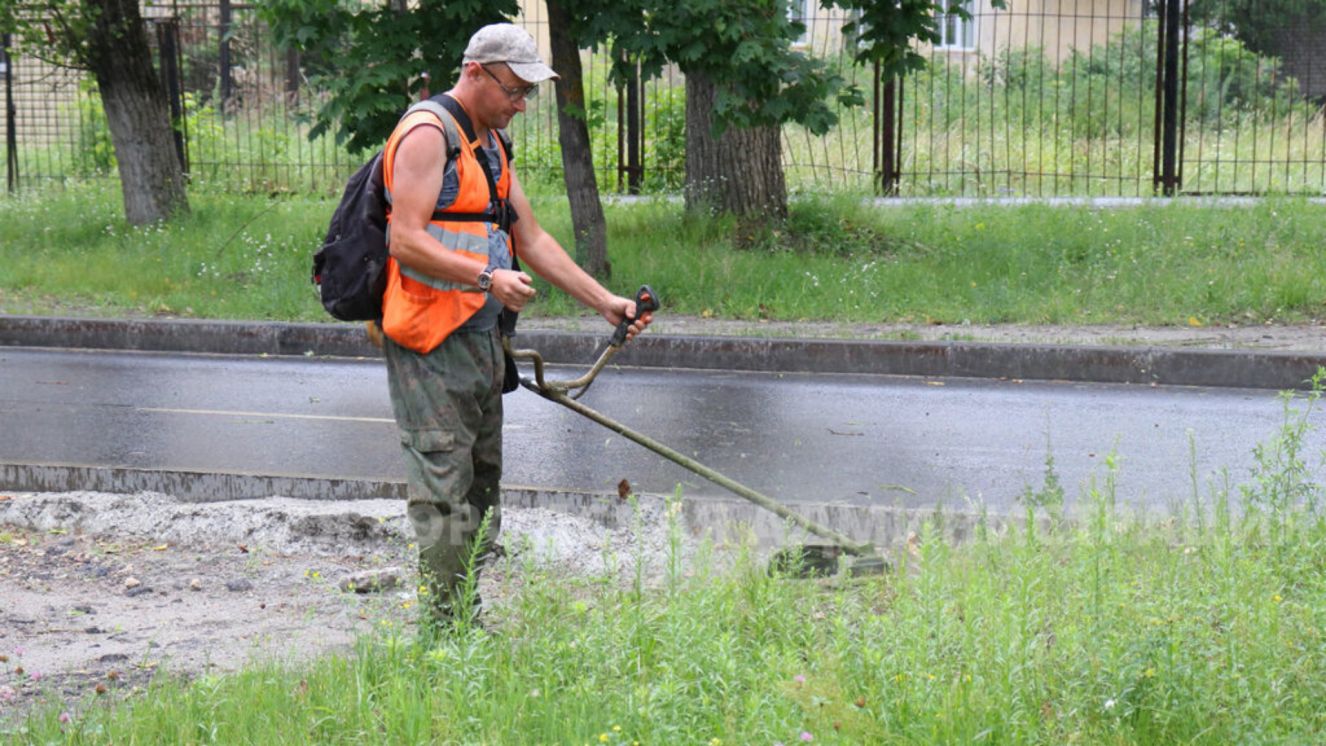 В Брянске скосили траву в парках и скверах на 90 тысяч кв. метрах