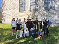 Учащиеся Рябчинской СОШ приняли участие в осеннем субботнике