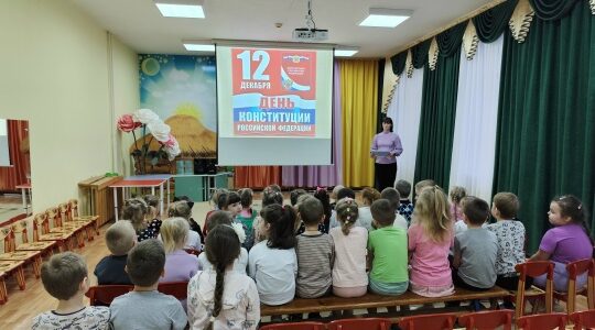 Для воспитанников Дубровского детского сада №4 состоялся показ презентации «День Конституции РФ»