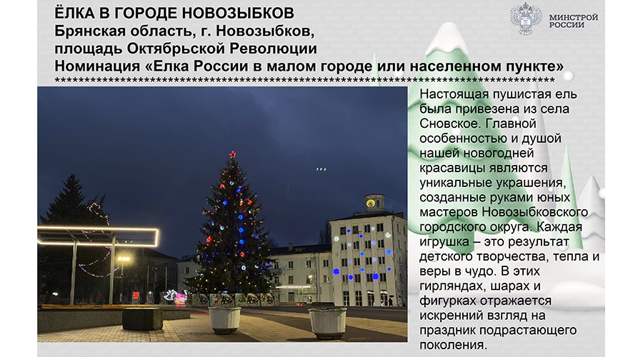 Подходит к завершению голосование за новозыбковскую елочку