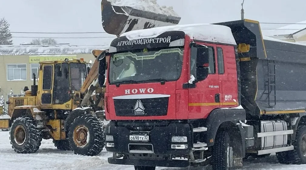 В Дубровском, Навлинском и Трубчевском районах устраняют последствия снегопада