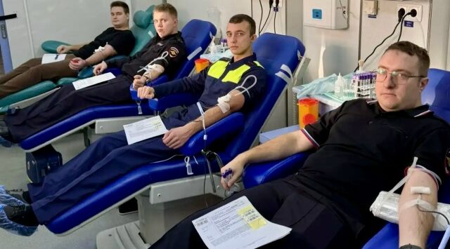 В Брянском филиале МВД заготовили 70 доз крови и плазмы